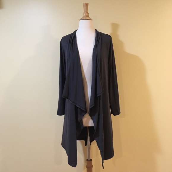 Waterfall Lapel Open Front Cardigan - Picture 4 of 4